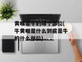 黄喉是牛的哪个部位(牛黄喉是什么到底是牛的什么部位)
