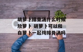 胡萝卜排骨汤什么时候放萝卜 胡萝卜可以和白萝卜一起炖排骨汤吗