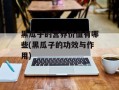 黑瓜子的营养价值有哪些(黑瓜子的功效与作用)