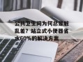 公共卫生间为何总是脏乱差？站立式小便器省水60%的解决方案