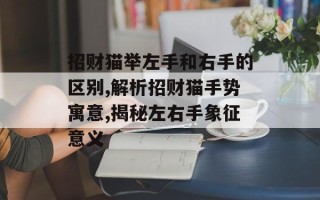 招财猫举左手和右手的区别,解析招财猫手势寓意,揭秘左右手象征意义