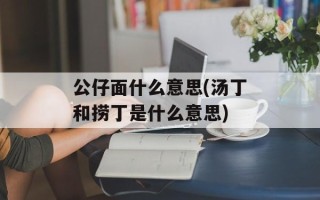 公仔面什么意思(汤丁和捞丁是什么意思)