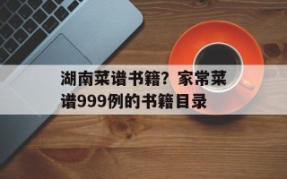 湖南菜谱书籍？家常菜谱999例的书籍目录
