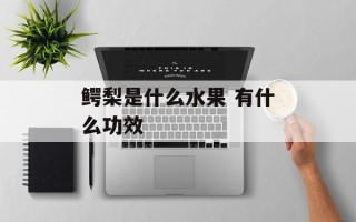 鳄梨是什么水果 有什么功效
