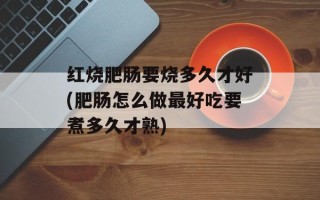 红烧肥肠要烧多久才好(肥肠怎么做最好吃要煮多久才熟)