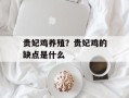 贵妃鸡养殖？贵妃鸡的缺点是什么