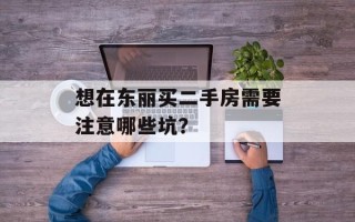 想在东丽买二手房需要注意哪些坑？
