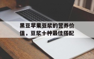 黑豆苹果豆浆的营养价值，豆浆十种最佳搭配