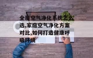 全屋空气净化系统怎么选,家庭空气净化方案对比,如何打造健康呼吸环境