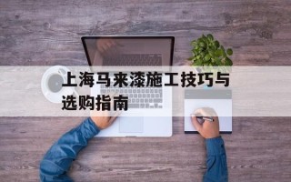 上海马来漆施工技巧与选购指南