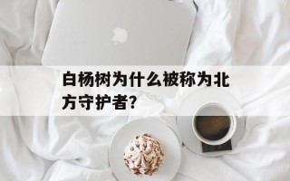 白杨树为什么被称为北方守护者？
