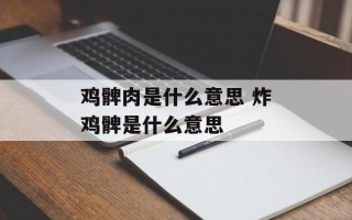 鸡髀肉是什么意思 炸鸡髀是什么意思