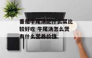 番茄牛尾汤配什么菜比较好吃 牛尾汤怎么煲有什么营养价值
