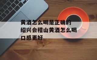 黄酒怎么喝是正确的 绍兴会稽山黄酒怎么喝口感更好