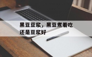 黑豆豆浆，黑豆煮着吃还是豆浆好