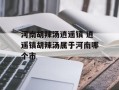 河南胡辣汤逍遥镇 逍遥镇胡辣汤属于河南哪个市