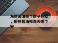 海鲜酱油哪个牌子好吃，厨邦酱油和海天哪个好