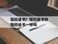 饭团追书？饭团探书和饭团追书一样吗