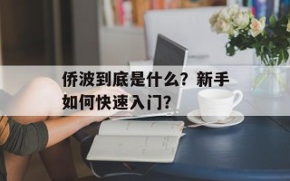 侨波到底是什么？新手如何快速入门？