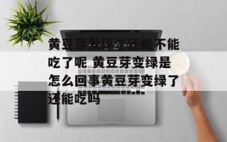 黄豆芽发绿了还能不能吃了呢 黄豆芽变绿是怎么回事黄豆芽变绿了还能吃吗
