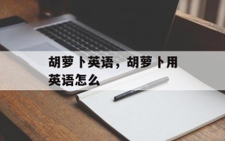 胡萝卜英语，胡萝卜用英语怎么