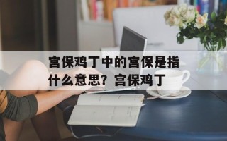 宫保鸡丁中的宫保是指什么意思？宫保鸡丁