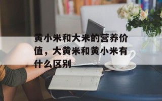 黄小米和大米的营养价值，大黄米和黄小米有什么区别