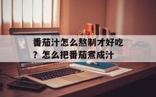 番茄汁怎么熬制才好吃？怎么把番茄煮成汁