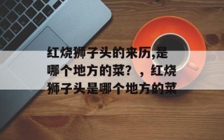红烧狮子头的来历,是哪个地方的菜？，红烧狮子头是哪个地方的菜
