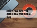 湖盐和海盐的哪种好？湖盐海盐深井盐哪种盐最好