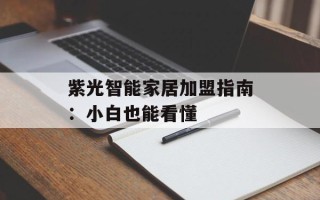 紫光智能家居加盟指南：小白也能看懂