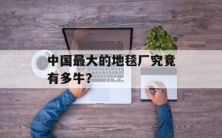 中国最大的地毯厂究竟有多牛？