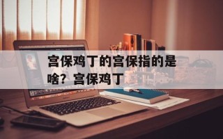 宫保鸡丁的宫保指的是啥？宫保鸡丁