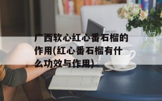 广西软心红心番石榴的作用(红心番石榴有什么功效与作用)