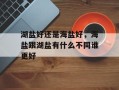湖盐好还是海盐好，海盐跟湖盐有什么不同谁更好