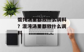 馄饨汤里都放什么调料？混沌汤里都放什么调料