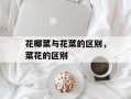 花椰菜与花菜的区别，菜花的区别