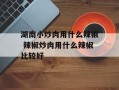 湖南小炒肉用什么辣椒 辣椒炒肉用什么辣椒比较好