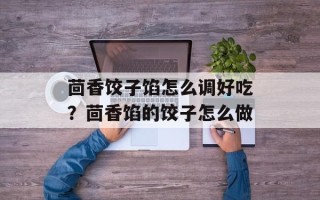 茴香饺子馅怎么调好吃？茴香馅的饺子怎么做