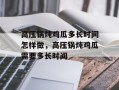 高压锅炖鸡瓜多长时间怎样做，高压锅炖鸡瓜需要多长时间