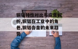 铜铝特性对比与应用解析,铜铝在工业中的角色,铜铝合金的未来趋势