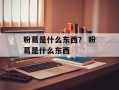 粉葛是什么东西？ 粉葛是什么东西