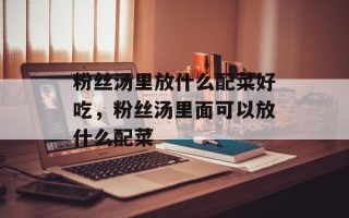 粉丝汤里放什么配菜好吃，粉丝汤里面可以放什么配菜