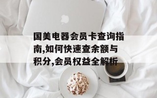 国美电器会员卡查询指南,如何快速查余额与积分,会员权益全解析