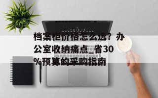 档案柜价格怎么选？办公室收纳痛点_省30%预算的采购指南