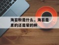 海苔粉是什么，海苔是素的还是荤的啊