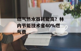 燃气热水器耗能高？林内节能技术省40%燃气费