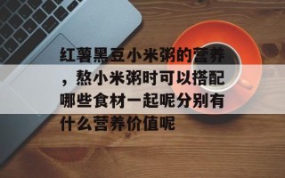 红薯黑豆小米粥的营养，熬小米粥时可以搭配哪些食材一起呢分别有什么营养价值呢