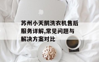 苏州小天鹅洗衣机售后服务详解,常见问题与解决方案对比