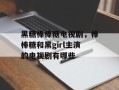 黑糖棒棒糖电视剧，棒棒糖和黑girl主演的电视剧有哪些